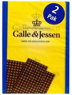 Galle & Jessen Mørk Pålægschokolade (Zartbitter) 2x108g