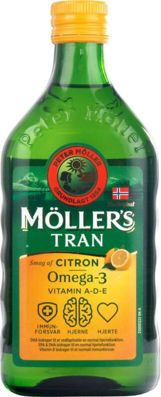 Möllers Tran mit Zitrone Fischöl 0,5L: Norwegisches Omega-3 für