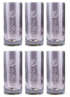 6x Pepsi Glas Rastal weißes Logo 0,3L