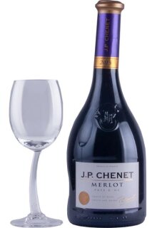 J.P. Chenet Merlot 13% Vol. 0,75L (F) + Glas