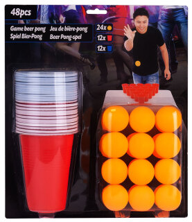 Trinkspiel Bier-Pong 48-teiliges Set