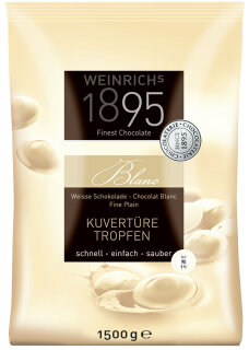 Weinrichs Weisse Schokolade Kuvertüre Tropfen 1,5kg