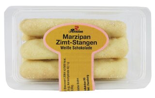 Rexim Marzipan Zimt-Stangen Weiße Schokolade 100g