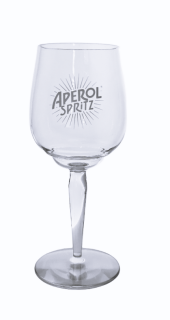 Aperol Spritz Glas Plastik weiße Schrift