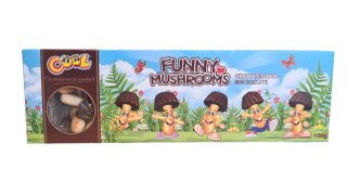 Funny Mushrooms Chocolate Flavor Mini Biscuits 100g