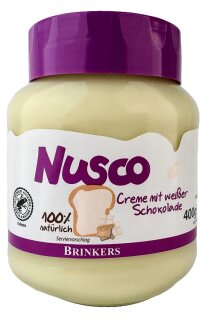 Nusco Creme mit weißer Schokolade 400g - Brotaufstrich