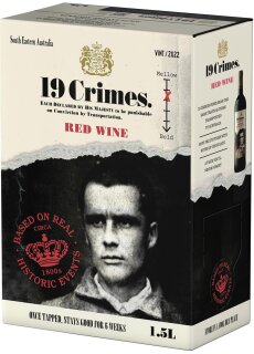 19 Crimes Red Wine Rotwein 13,5% Vol. 1,5 L Bag in Box