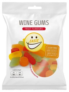 EASIS Wine Gums 80g - Zuckerfreies Weingummi