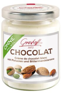 Grashoff Weisse Schokolade mit Pistazien und Bittermandelaroma 235g